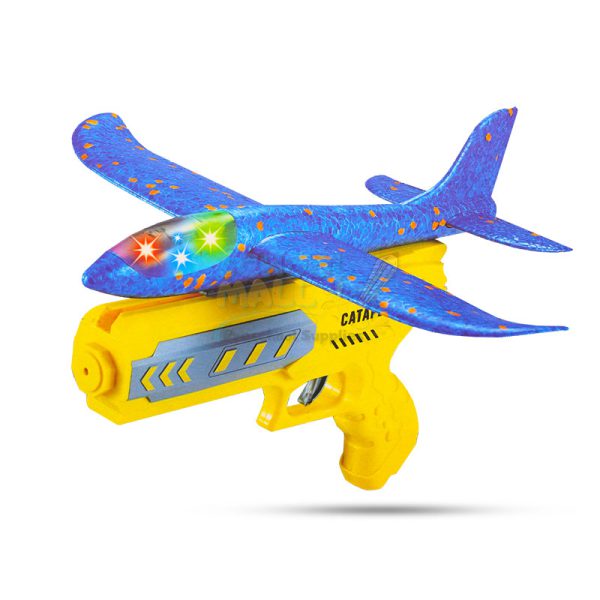 Airplane Launcher Gun Toy For Kids Aircraft Shooting Gun Toy Cool Outside Flying Toys