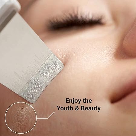 Blackhead Shovel Machine - Facial Skin Scrubber for Lifting, Moisturizing & Cleansing | Blackhead Remover Facial Cleansing Tool (White)