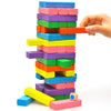 Jenga Wooden Blocks | Wood Tumbling Stacking Tower Game 48 Pieces With 4 Dice Kids & Adults Fun