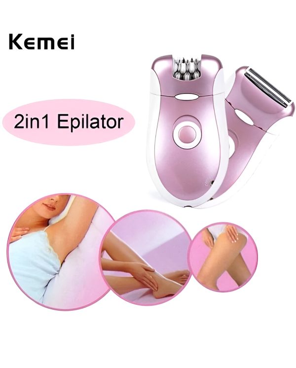 Kemei 2 In 1 Epilator & Shaver - Body Hair Remover Machine